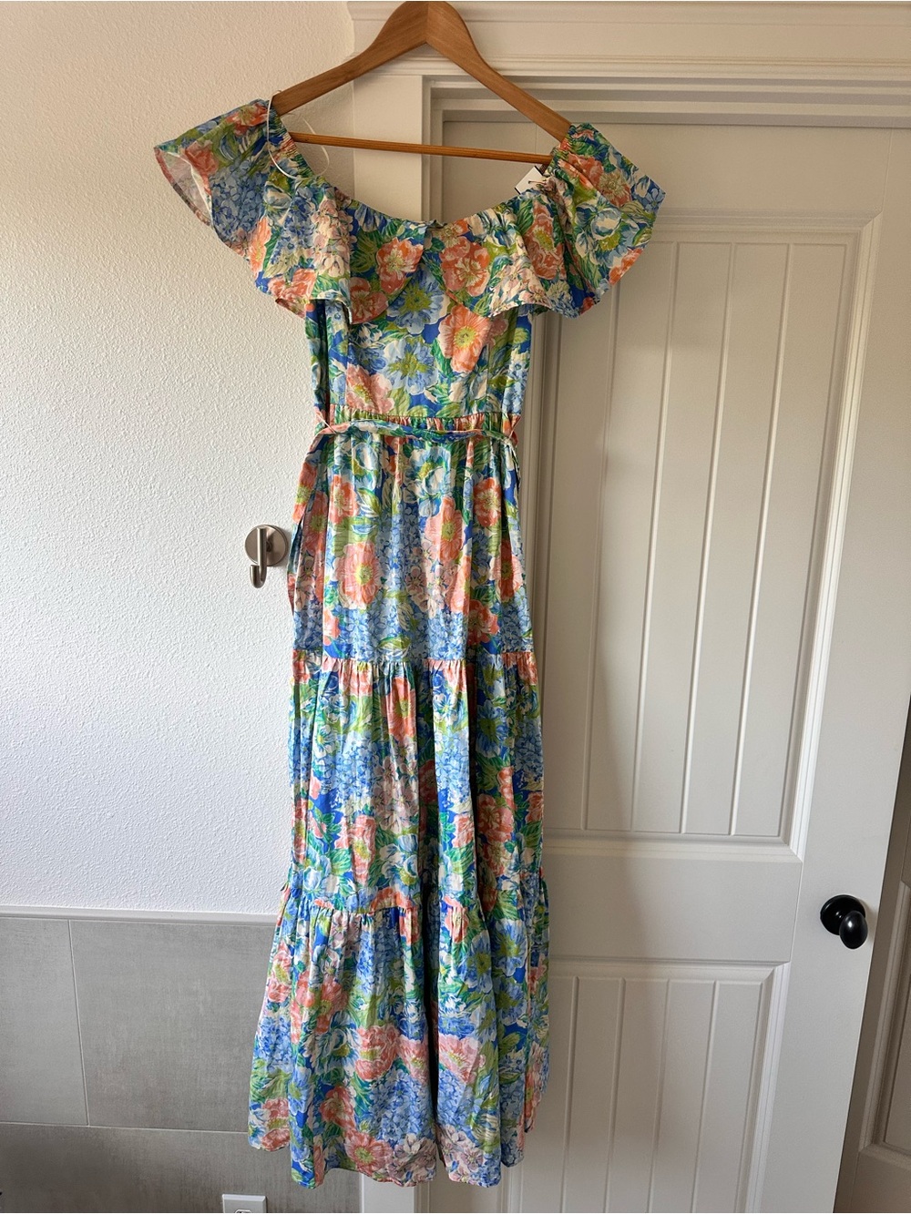 Flying Tomato Floral Maxi Dress in Blue, Pink, Green sz.S